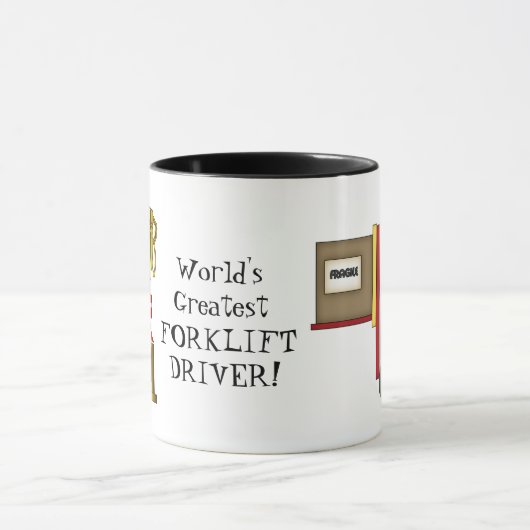 世界で最も素晴らしいフォークリフトの運転者のコーヒー・マグ マグカップ (中央)