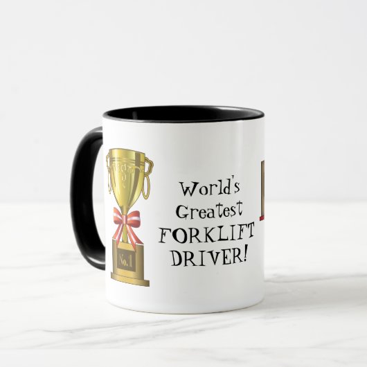 世界で最も素晴らしいフォークリフトの運転者のコーヒー・マグ マグカップ (正面左)