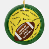 世界で最も素晴らしいフットボールのコーチのギフト、オーナメント セラミックオーナメント (裏面)