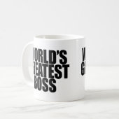 世界で最も素晴らしいボスのマグ コーヒーマグカップ (正面左)