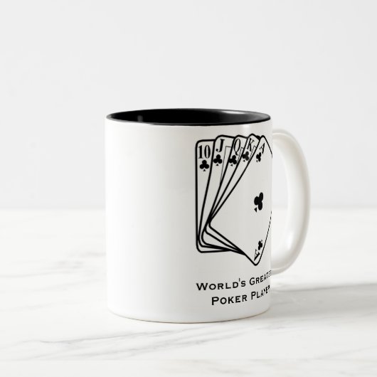 世界で最も素晴らしいポーカープレイヤーのコーヒー・マグ ツートーンマグカップ (正面右)