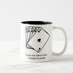 世界で最も素晴らしいポーカープレイヤーのコーヒー・マグ ツートーンマグカップ