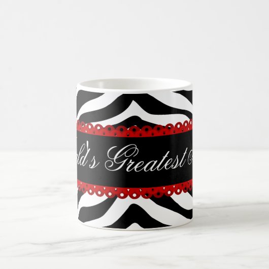 世界で最も素晴らしいミイラのシマウマのプリント及びレースのマグ コーヒーマグカップ (中央)