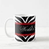 世界で最も素晴らしいミイラのシマウマのプリント及びレースのマグ コーヒーマグカップ (左)