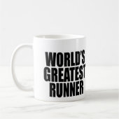 世界で最も素晴らしいランナー コーヒーマグカップ (左)