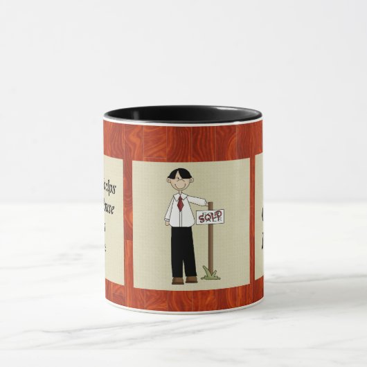 世界で最も素晴らしい不動産仲介業者のマグ マグカップ (中央)