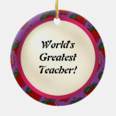 世界で最も素晴らしい先生のオーナメント セラミックオーナメント (裏面)