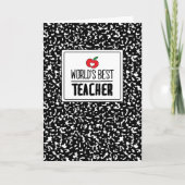 世界で最も素晴らしい先生へ 感謝を込めて 教師の日 カード (正面)