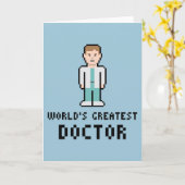 世界で最も素晴らしい医者挨拶状 カード (黄色い花)