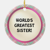 世界で最も素晴らしい姉妹のオーナメント セラミックオーナメント (裏面)