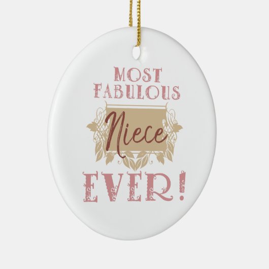 世界で最も素晴らしい姪 セラミックオーナメント (右)
