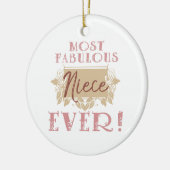 世界で最も素晴らしい姪 セラミックオーナメント (左)