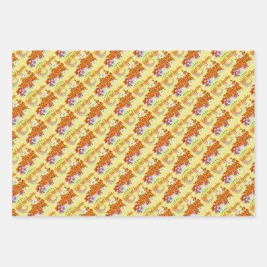 世界で最も素晴らしい娘の熱帯花 ラッピングペーパーシート (正面2)