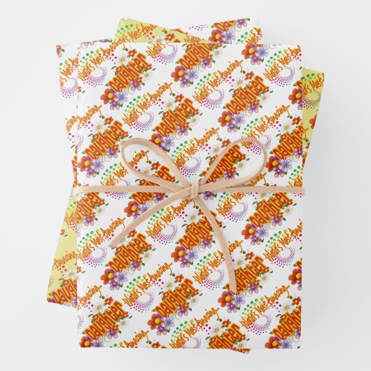 世界で最も素晴らしい娘の熱帯花 ラッピングペーパーシート (インサイチュ)