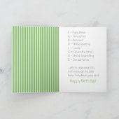 世界で最も素晴らしい娘の花ギフト カード (内部)