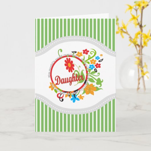 世界で最も素晴らしい娘の花ギフト カード (黄色い花)