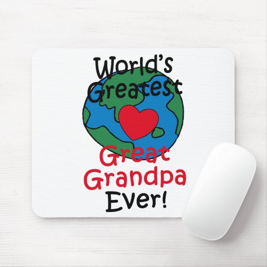 世界で最も素晴らしい曾祖父のハート マウスパッド (マウス)