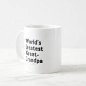 世界で最も素晴らしい曾祖父のマグ コーヒーマグカップ (正面左)