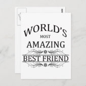 世界で最も素晴らしい最高の友達 ポストカード (正面/裏面)