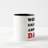 世界で最も素晴らしい欠席者のパパのコーヒー・マグ ツートーンマグカップ (中央)