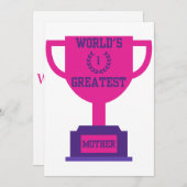 世界で最も素晴らしい母の日の招待状 招待状 (正面/裏面)