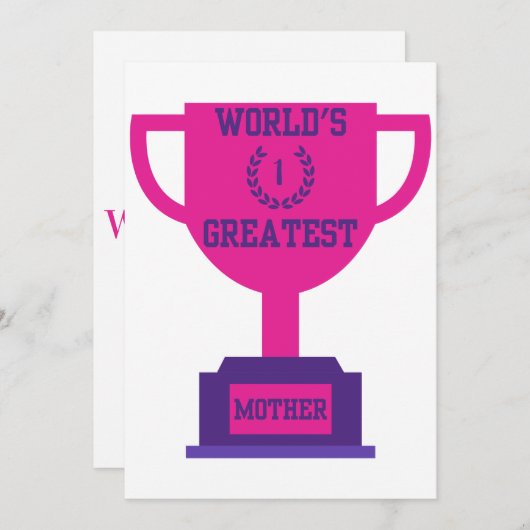 世界で最も素晴らしい母の日の招待状 招待状 (正面/裏面)