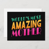 世界で最も素晴らしい母の日 |はがき ポストカード (正面/裏面)