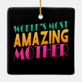 世界で最も素晴らしい母の日 |オーナメント セラミックオーナメント (裏面)
