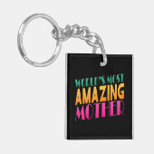 世界で最も素晴らしい母の日|キーチェーン キーホルダー (正面左)