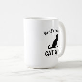 世界で最も素晴らしい猫のパパのコーヒー・マグのコップ コーヒーマグカップ (正面右)