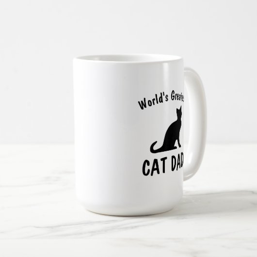 世界で最も素晴らしい猫のパパのコーヒー・マグのコップ コーヒーマグカップ (正面右)