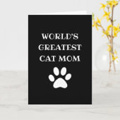 世界で最も素晴らしい猫ママ オーダーメイド テキスト カード (黄色い花)