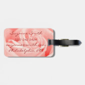 世界で最も素晴らしい祖母のピンクのバラの荷物のラベル ラゲッジタグ (裏面横)