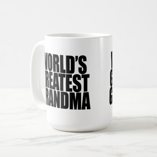 世界で最も素晴らしい祖母のマグ コーヒーマグカップ (正面左)