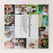 世界で最も素晴らしい祖父母の定義 12枚の写真のコラージュ ジグソーパズル (横)