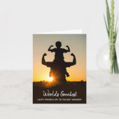 世界で最も素晴らしい祖父 父の日の写真カード カード (正面)