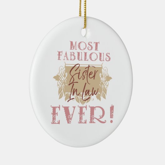 世界で最も素晴らしい義理の妹 セラミックオーナメント (右)