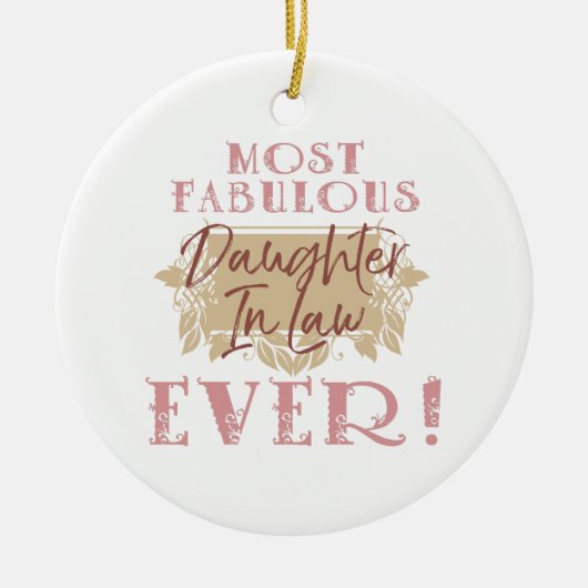 世界で最も素晴らしい義理の娘 セラミックオーナメント (正面)