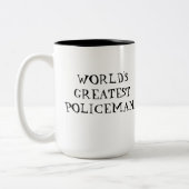 世界で最も素晴らしい警官マグ ツートーンマグカップ (左)