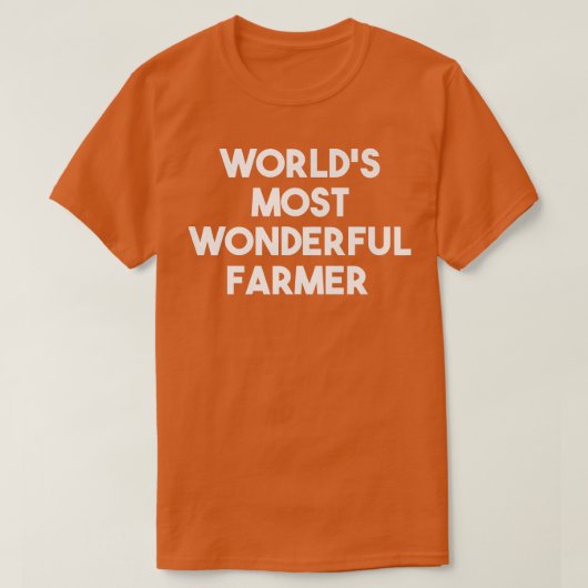 世界で最も素晴らしい農家おもしろい農業 Tシャツ (デザイン正面)