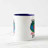 世界で最も素晴らしいAbueloのハート ツートーンマグカップ (中央)