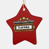 世界で最も素晴らしいBarista セラミックオーナメント (左)
