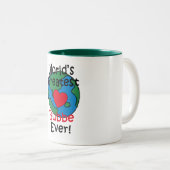 世界で最も素晴らしいBubbeのハート ツートーンマグカップ (正面右)