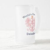 世界で最も素晴らしいDziadekのワシ フロストグラスビールジョッキ (正面右)