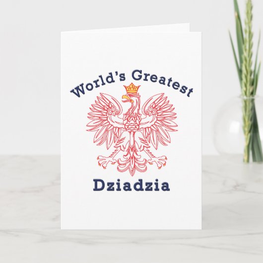 世界で最も素晴らしいDziadziaのワシ カード (正面)
