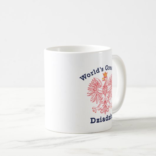 世界で最も素晴らしいDziadziuの赤のワシ コーヒーマグカップ (正面右)