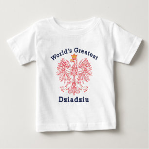 世界で最も素晴らしいDziadziuの赤のワシ ベビーTシャツ