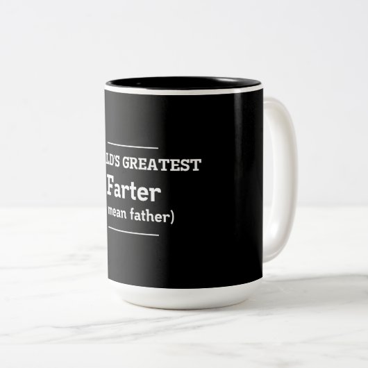 世界で最も素晴らしいFarter ツートーンマグカップ (正面右)