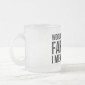 世界で最も素晴らしいFarter… 私は父を意味します フロストグラスマグカップ (左)