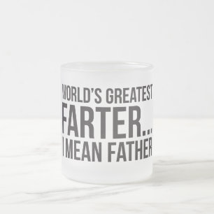 世界で最も素晴らしいFarter… 私は父を意味します フロストグラスマグカップ